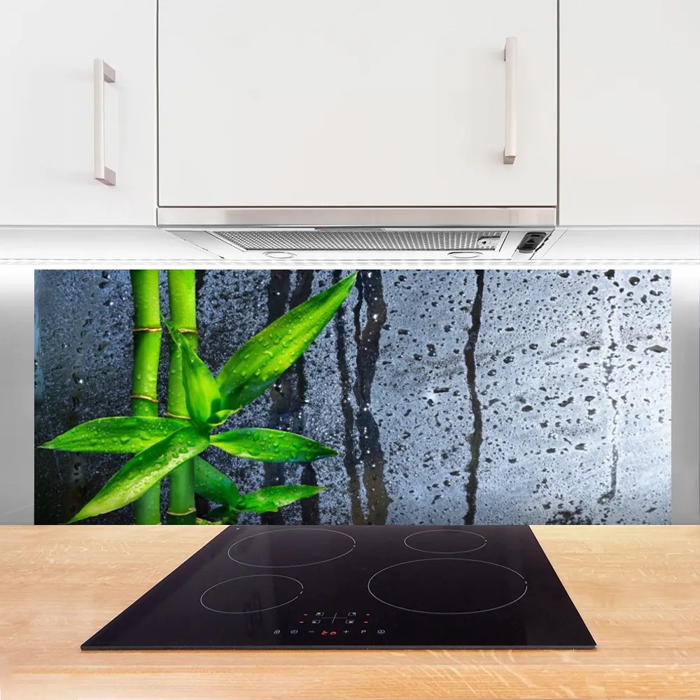 Panel Szklany do Kuchni Świeżość Zielonego Bambusa