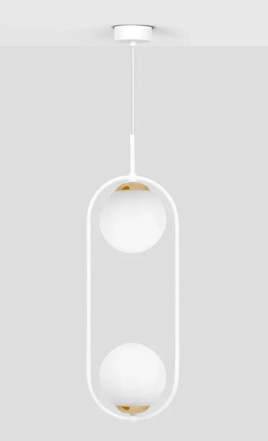 Biała podwójna lampa wisząca nad stół - 9X A489 N0-E89