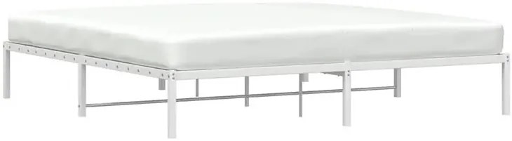 Białe minimalistyczne łóżko z metalu 180x200 cm - Tresto