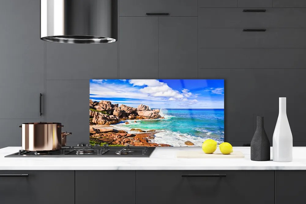 Panel Szklany Skalista Zatoka nad Oceanem