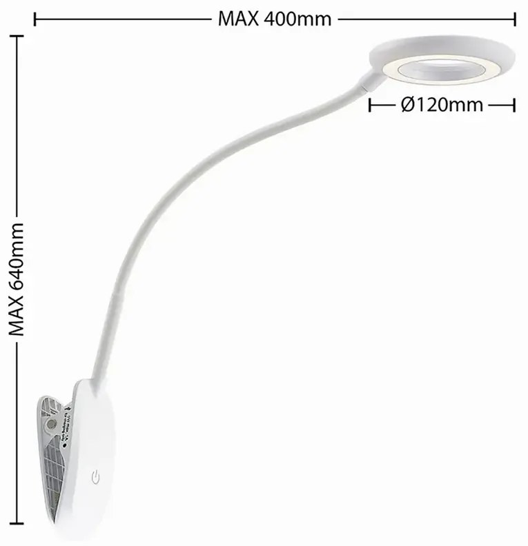 Lampka biurkowa LED z klipsem - K1-N93