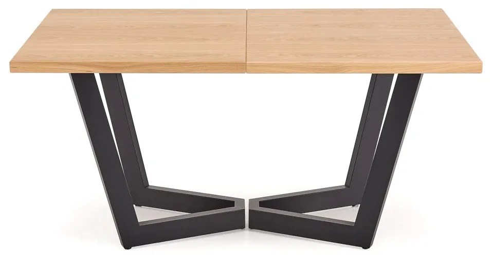 MASSIVE 2 stół rozkładany 160-250x90x77 cm dąb naturalny/czarny 6-10 osobowy