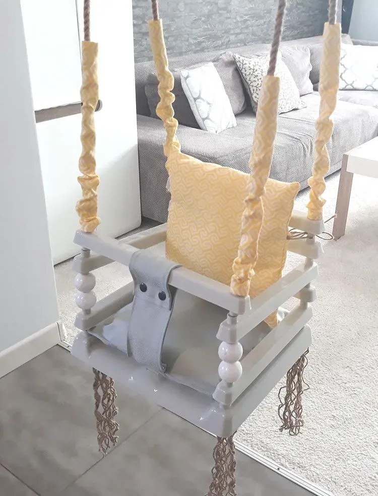 Żółta huśtawka dla dziecka 3w1 K1-M33