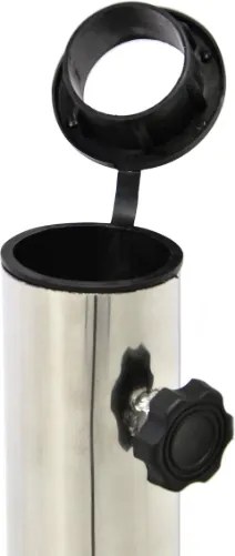 Podstawa z granitu i stali nierdzewnej kwadratowa z kółeczkami pod parasol 50 k