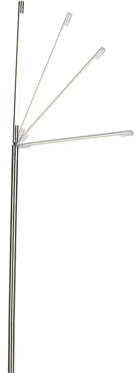 Nowoczesna lampa stojąca ze stali z wbudowanym LED - Berdien Nowoczesny Oswietlenie wewnetrzne