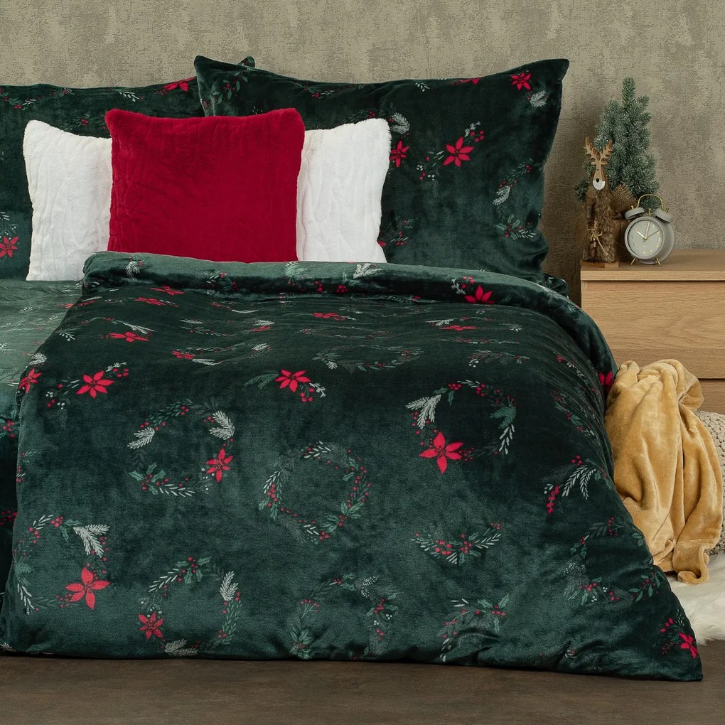 4Home Pościel mikroflanela Poinsettia, 140 x 200 cm, 70 x 90 cm, 140 x 200 cm, 70 x 90 cm