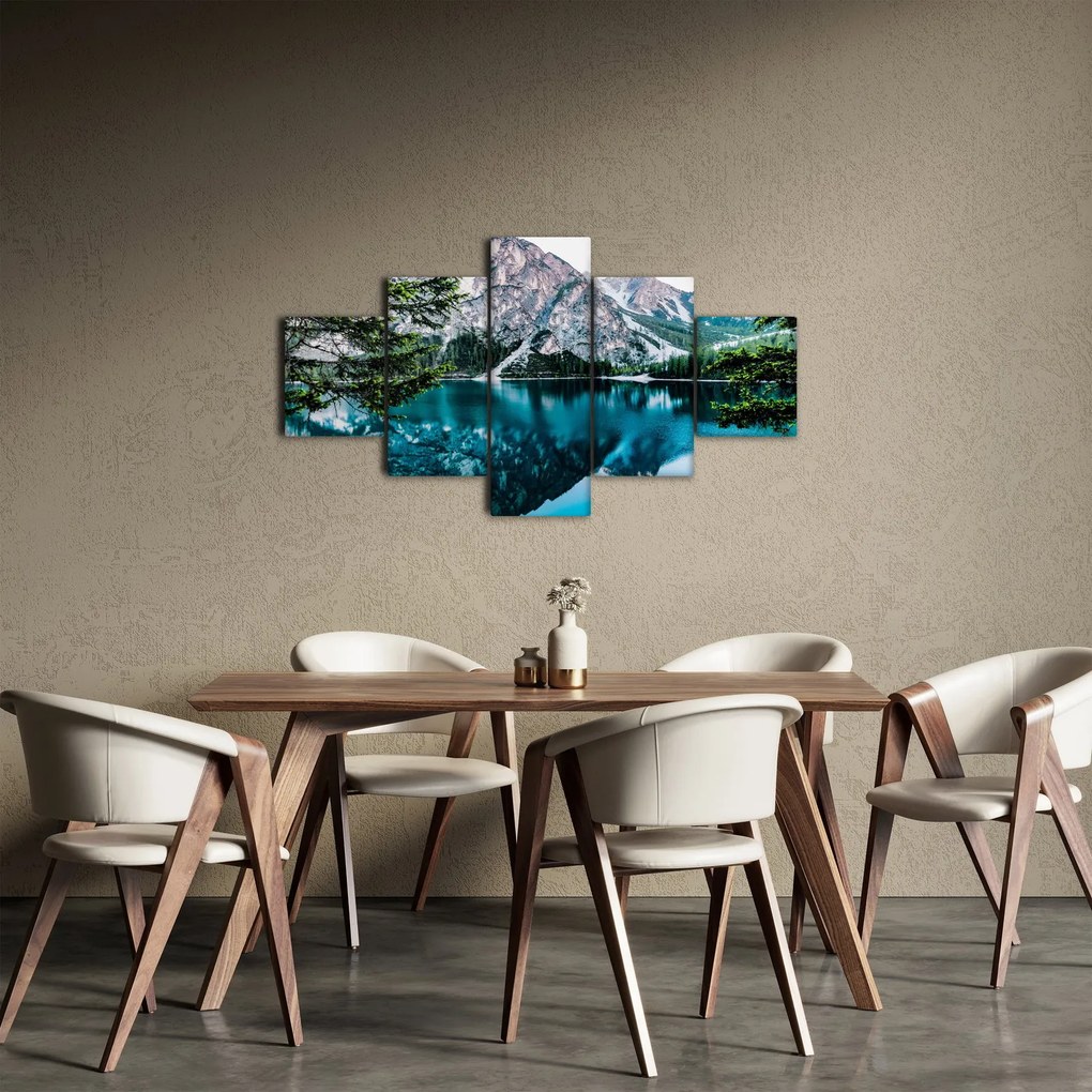 Obraz jeziora w Alpach (125x70 cm)