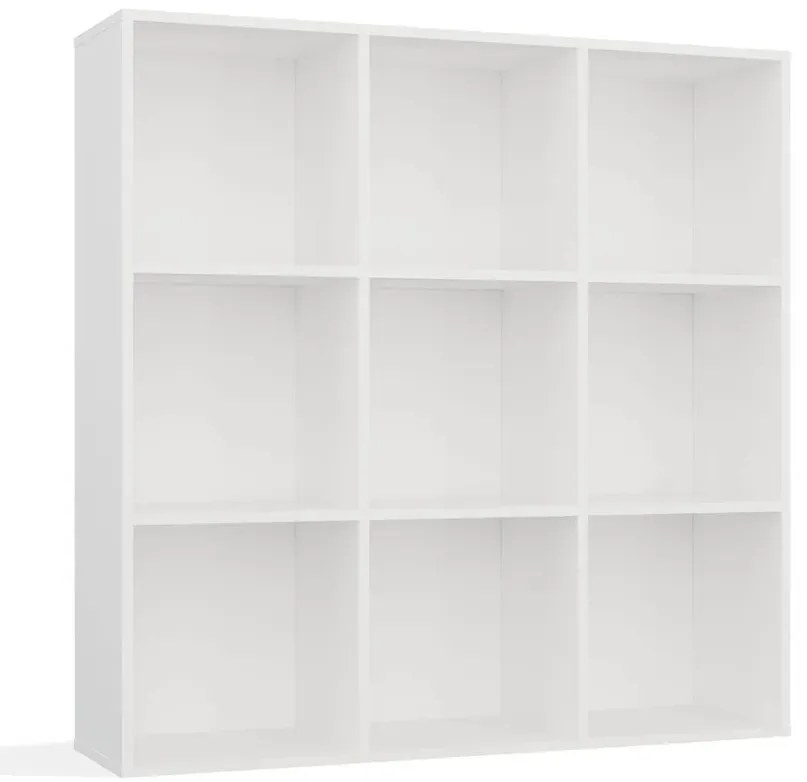 Biały regał na książki z 9 półkami P0-S22