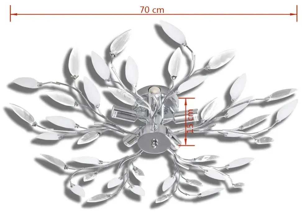 Biała lampa sufitowa w kształcie liści - E996-Tava