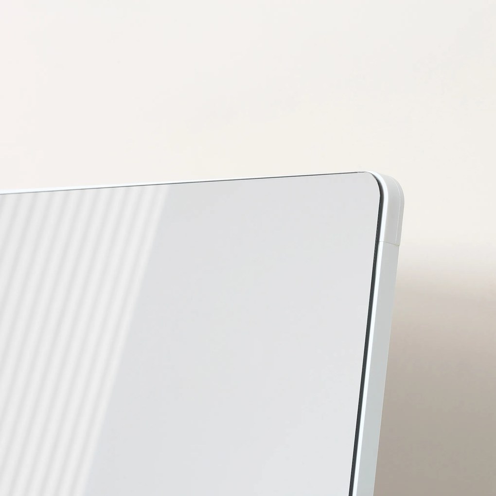 HOMCOM Lustro Stojące Całościowe z Ramą z Aluminium Srebrne 45x37x158,5cm | Aosom PL