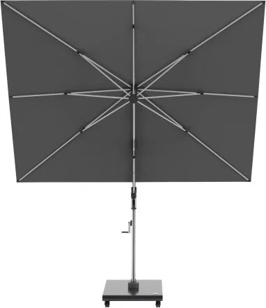 HYPERION 330 x 240 PRESTIGE - luksusowy huśtawkowy parasol ogrodowy z bocznym drążkiem : Kolor parasola - Ciemnoszary