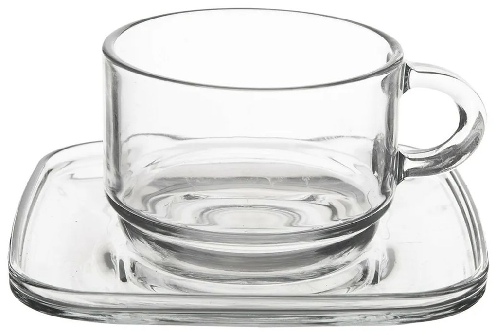 Orion Zestaw szklanych kubków z podstawkami Cozy 6szt., 0,27 ml, 270 ml