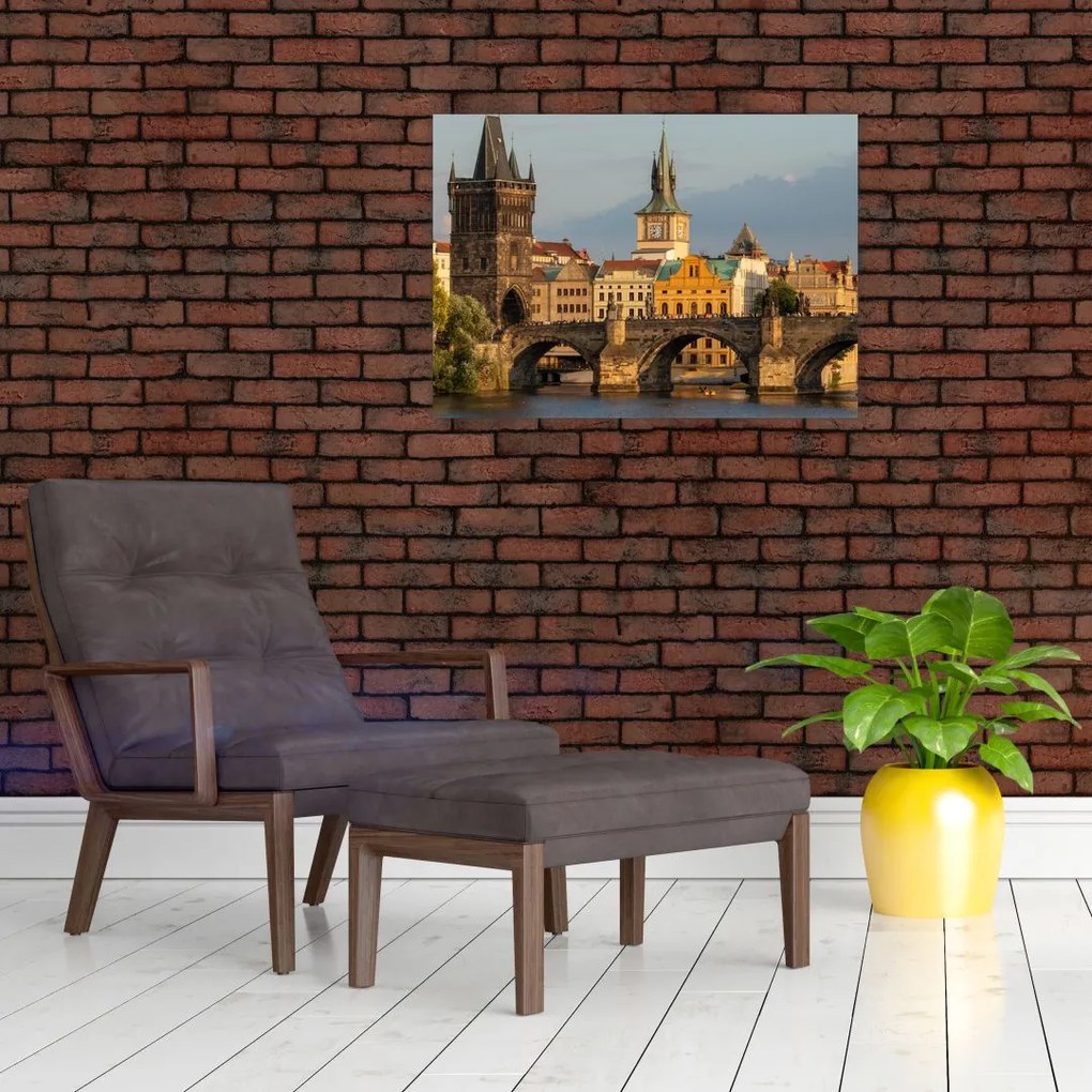 Obraz na szkle - Most Karola (70x50 cm)