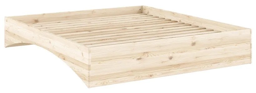 Łóżko dwuosobowe z litego drewna sosnowego bez zagłówka 180x200 cm w naturalnym kolorze Orbit – Karup Design