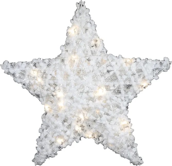 Świąteczna dekoracja gwiazda FROSTELLE z oświetleniem LED 38 cm, biała