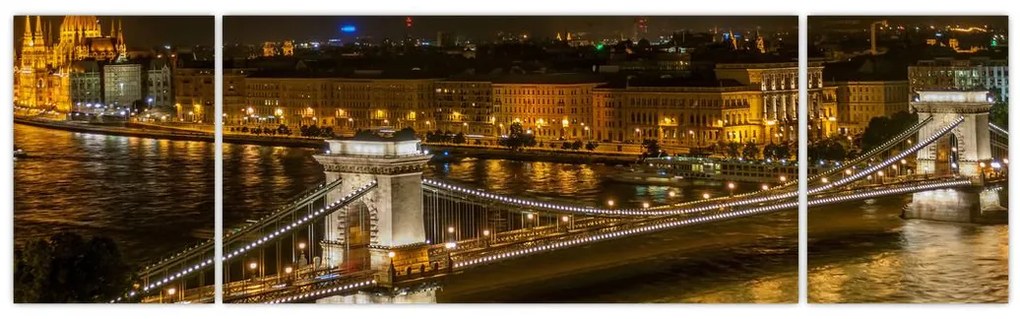 Obraz miasta nocą (170x50 cm)