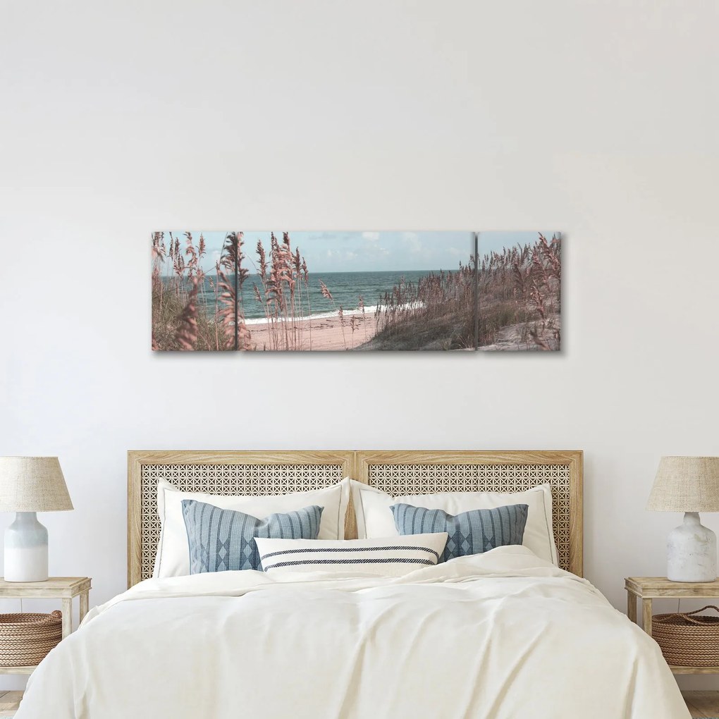 Obraz - Różowa plaża (170x50 cm)