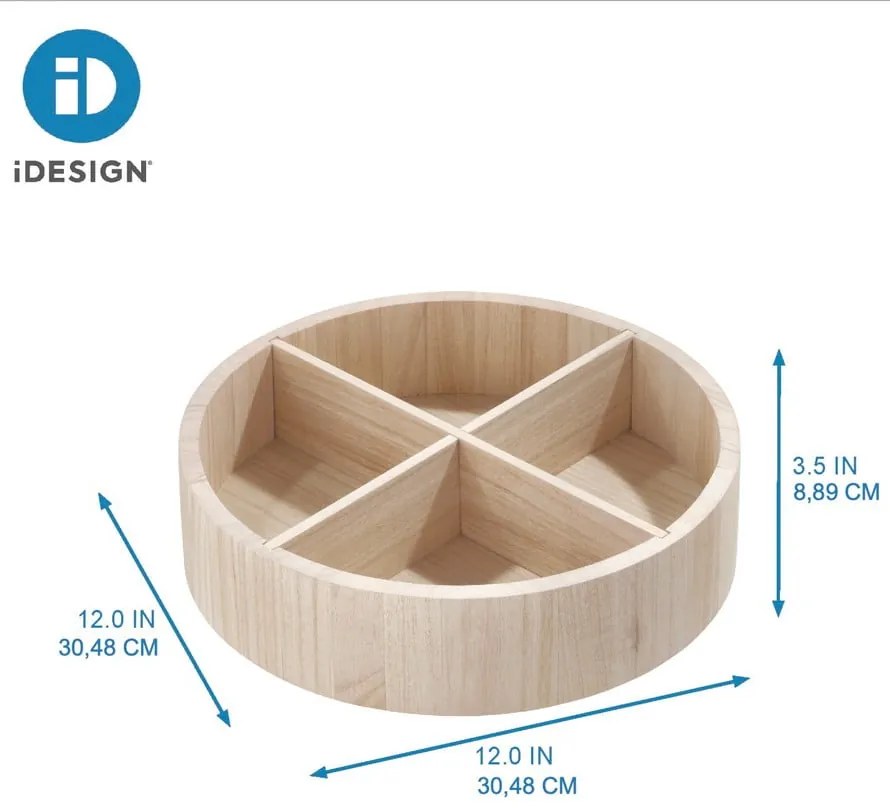 Obrotowy drewniany organizer na przyprawy Merry-go-round – iDesign/The Home Edit