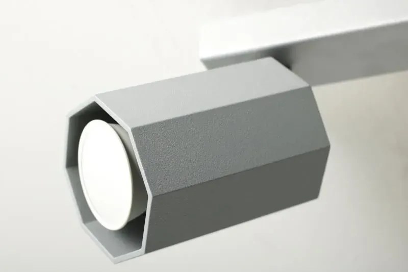 Minimalistyczny plafon metalowy- popiel N3-F34