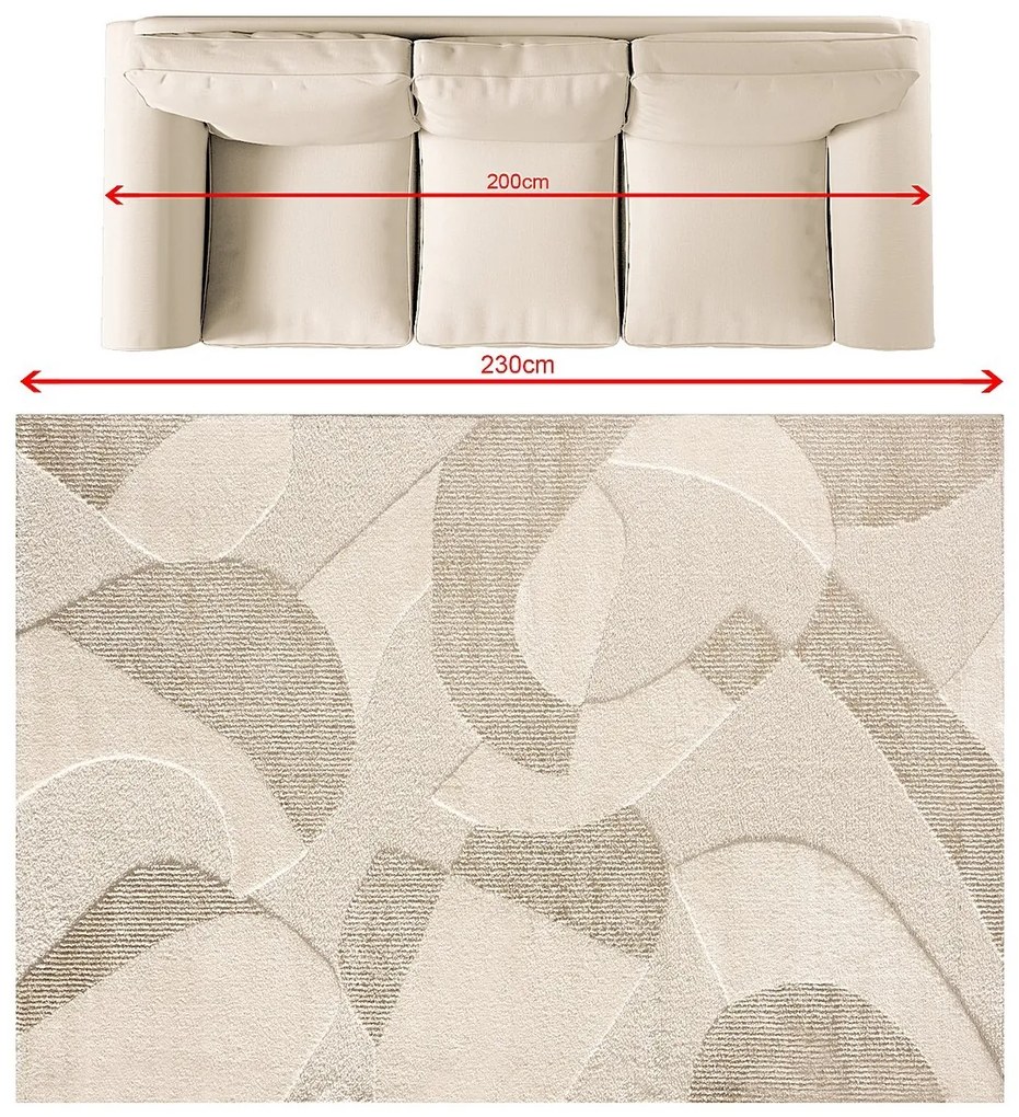 Dywan Venti beige 160x230 cm