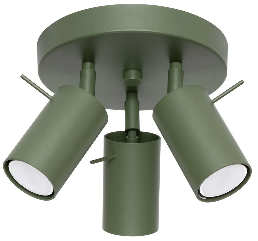 Plafon RING 3P zielony oliwkowy SOLLUX LIGHTING