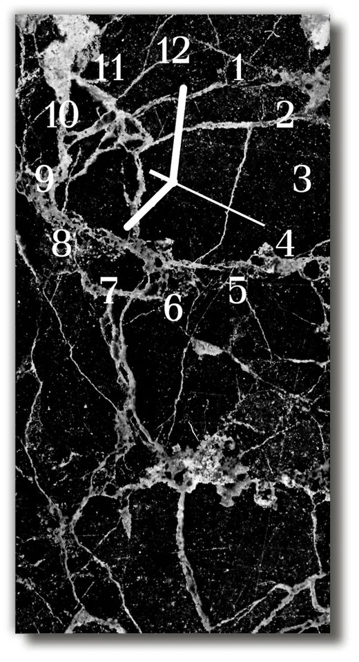 Zegar Szklany Pionowy Sztuka Kamień naturalny czarny