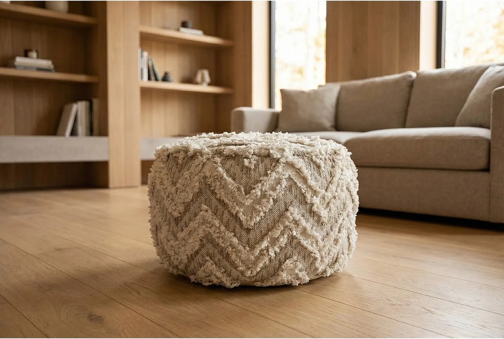 Stylowa, lekka pufa Boho L-unikalny design