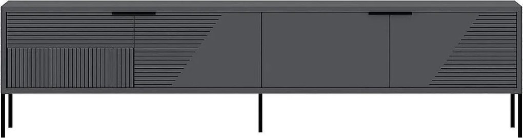 Szafka RTV – 180 cm x 45 cm x 30 cm – Antracyt – MDF