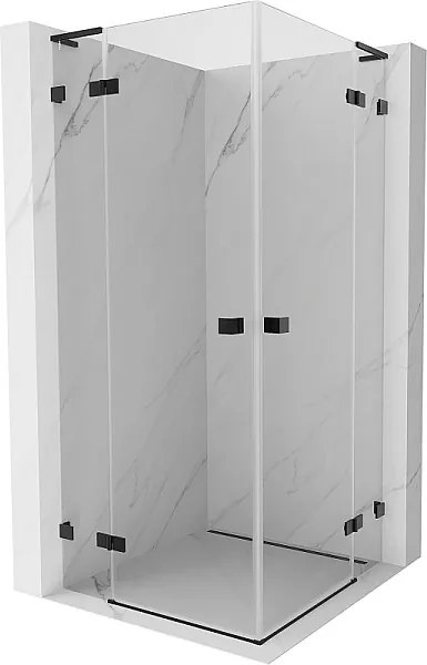 Mexen Lunar L Duo kabina prysznicowa uchylna 115 x 115 cm, transparent, czarna - 834L-115L-115P-70-00