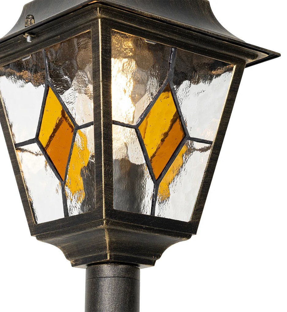 Zewnetrzna Lampa podłogowa zewnętrzna w stylu vintage, antyczne złoto, 120 cm - Antigua klasyczny/Antyczny Oswietlenie zewnetrzne