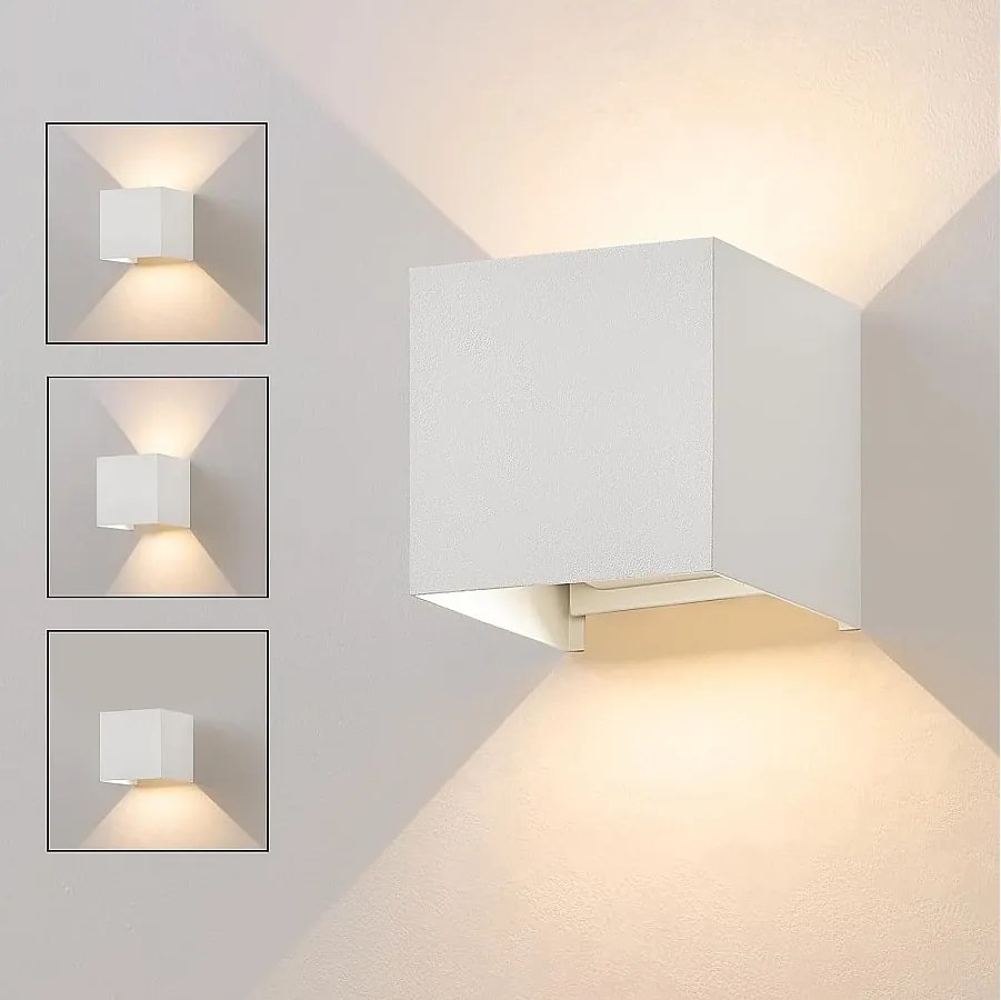 NETTLIFE Kinkiet wewnętrzny - Up Down Czarny kinkiet zewnętrzny Zewnętrzny kinkiet LED 5W IP65 ciepły biały