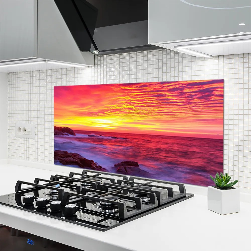 Panel Szklany Abstrakcyjny Zachód Słońca