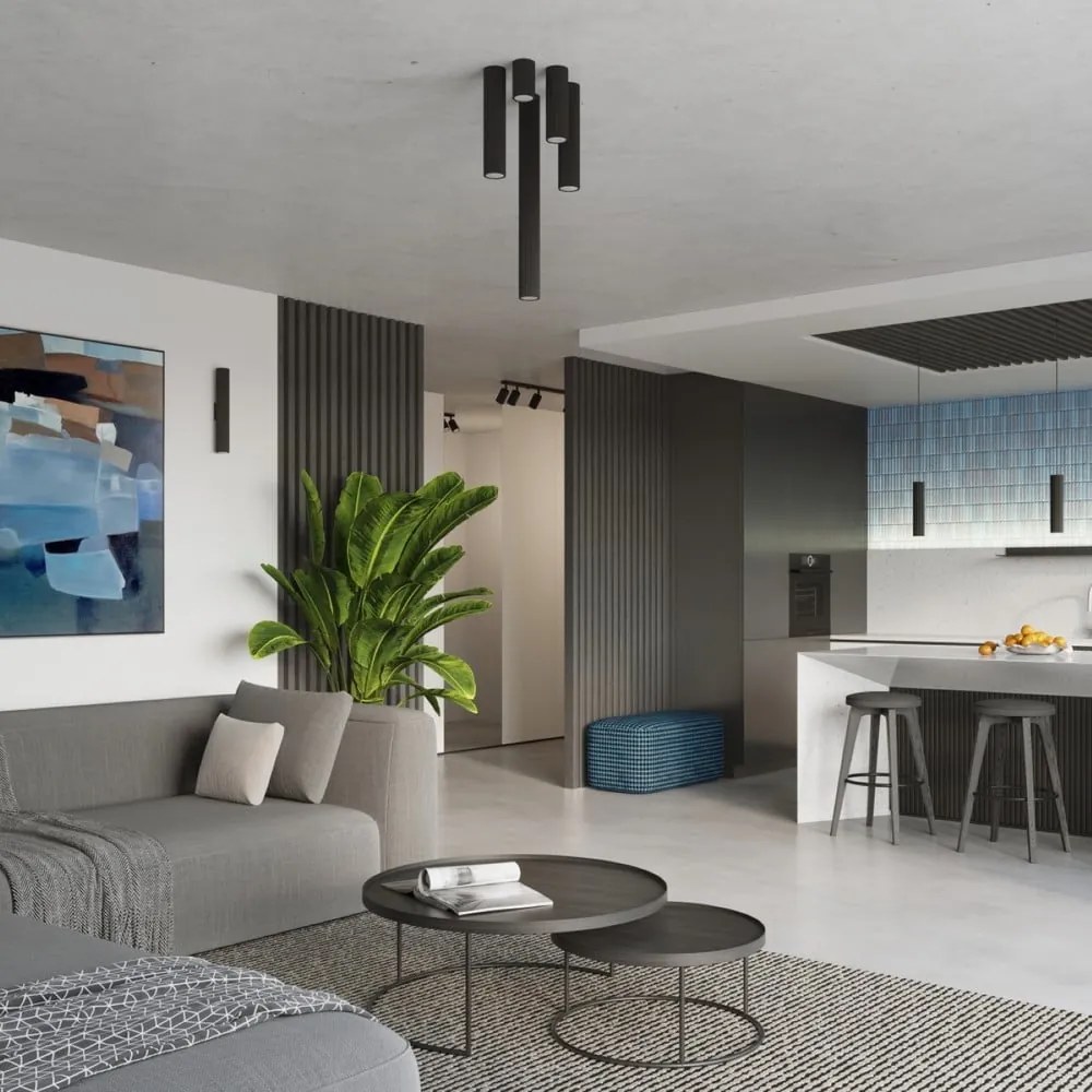 Czarna lampa punktowa Gleam – Sollux