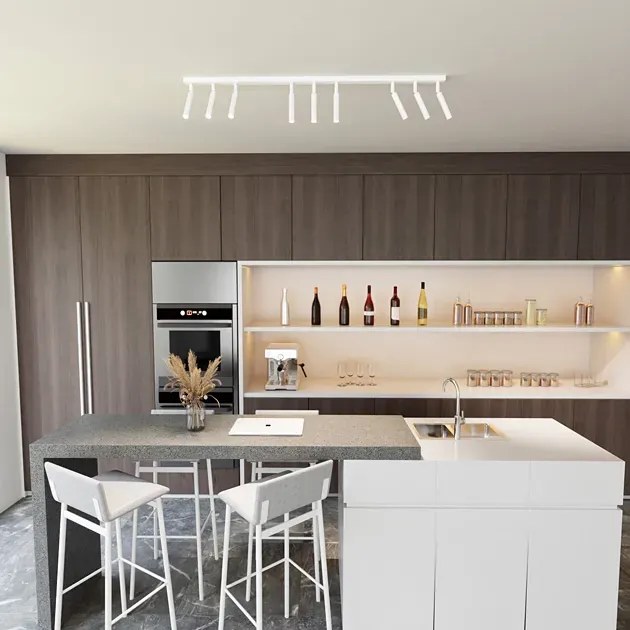 Biała sufitowa lampa reflektorowa - 4X D143 S5-H72