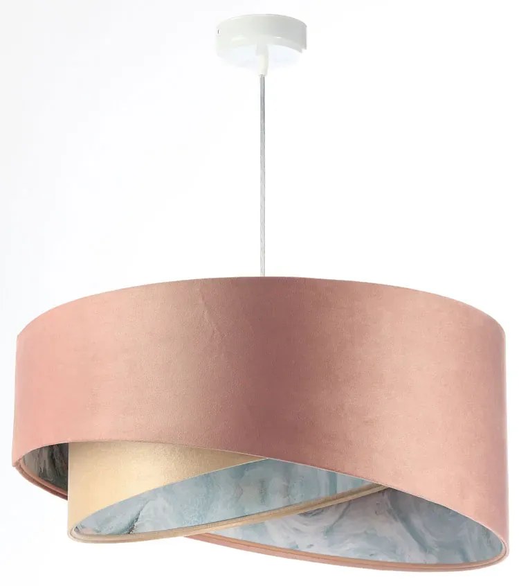 Kolorowa lampa wisząca welurowa z abażurem S8-T90