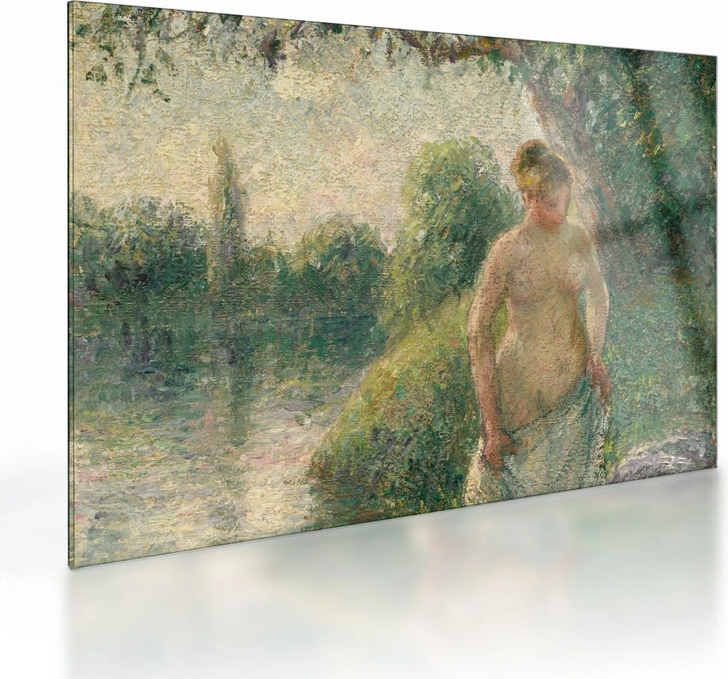 Obraz na szkle - Camille Pissarro, The Bather, reprodukcje (70x50 cm)