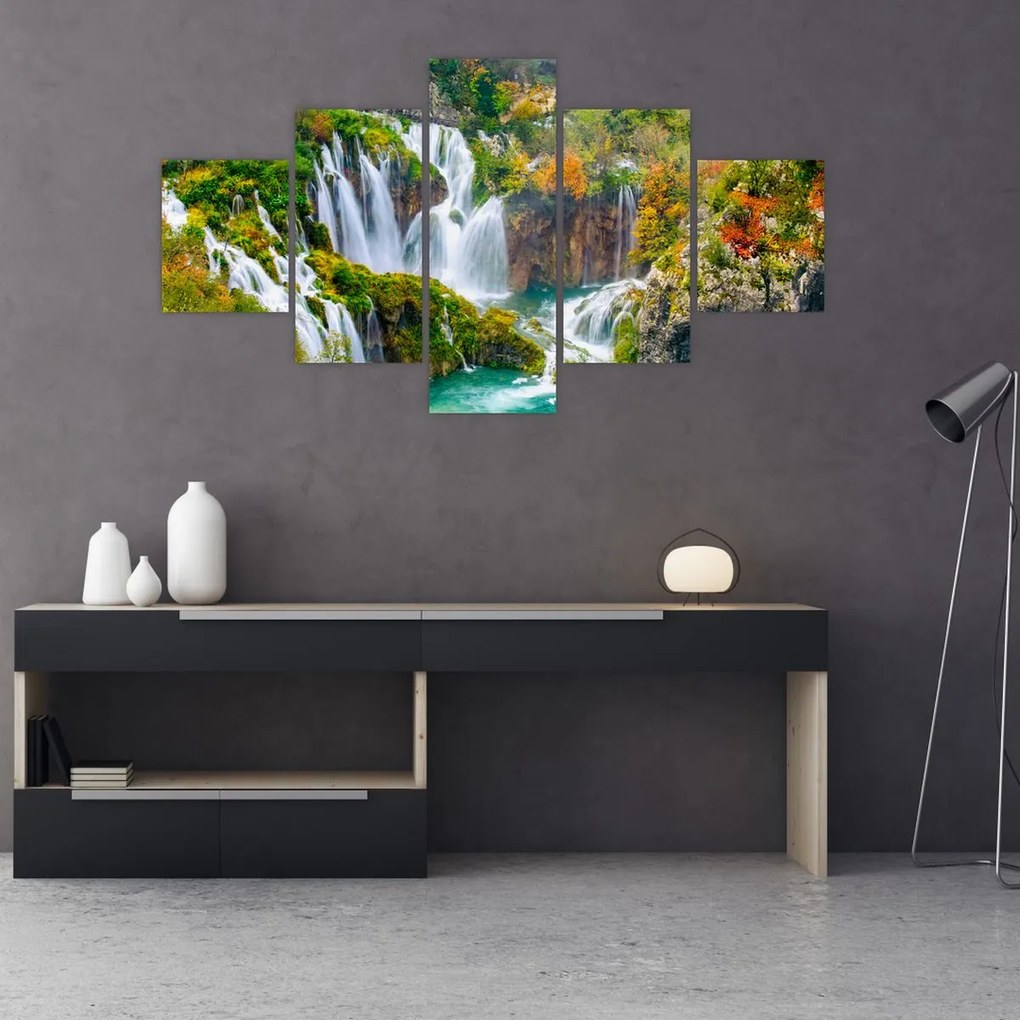 Obraz - Park Narodowy Jezior Plitwickich (125x70 cm)
