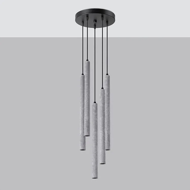 Lampa wisząca PASTELO 5P betonowa