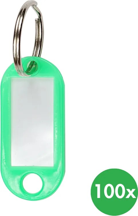 Breloczki do kluczy, 100 szt., zielone