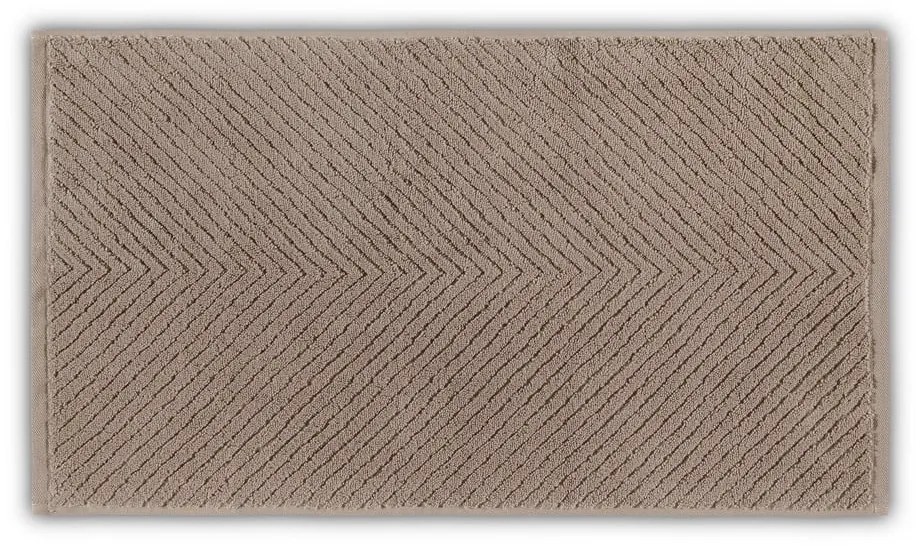 Brązowy bawełniany ręcznik 71x40 cm Chevron – Foutastic