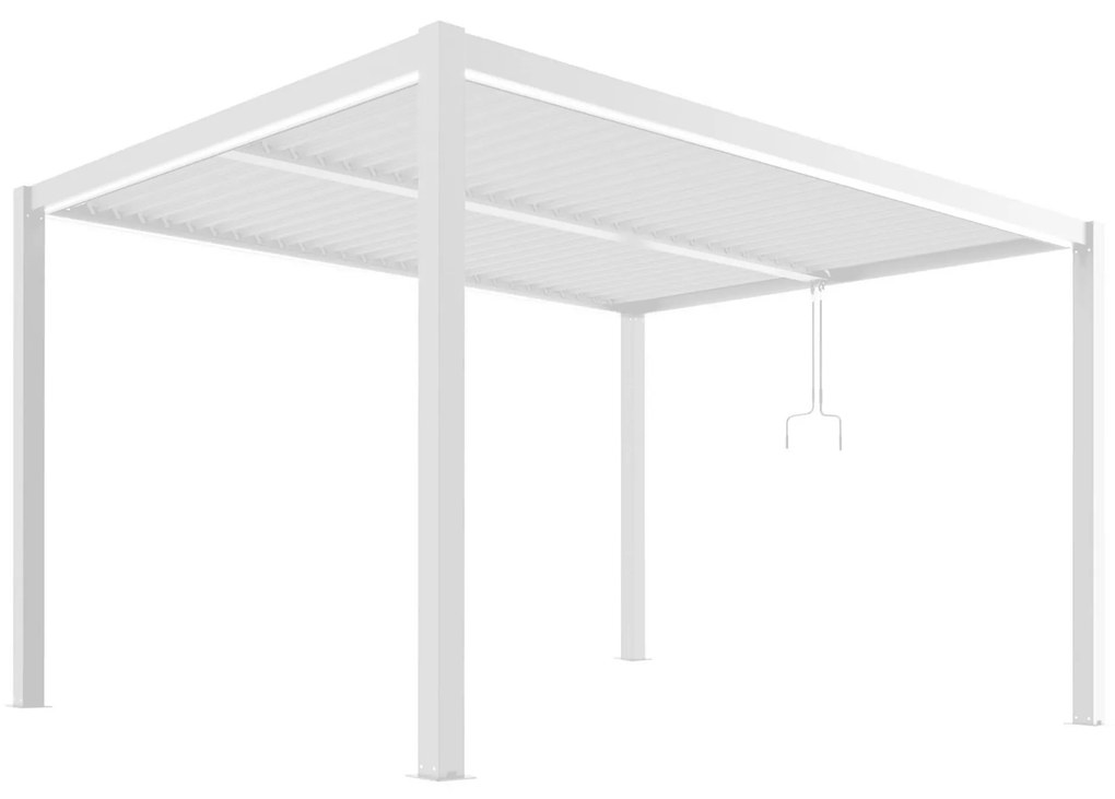 PERGOLA OGRODOWA LUXE 3x4 BIAŁA ALUMINIOWA Z LED