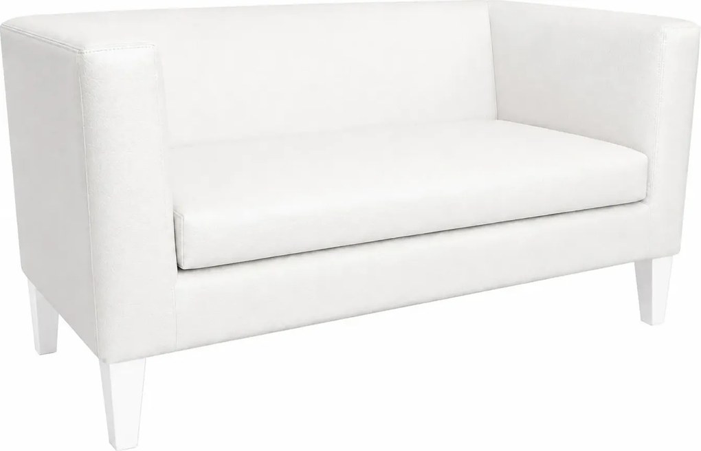 Sofa Monaco : Kolor nogi - Biała, Kolor tkaniny - EKO-SKÓRA - 10D, Typ tkaniny - Eko-skóra , Wysokość nogi - 20 cm