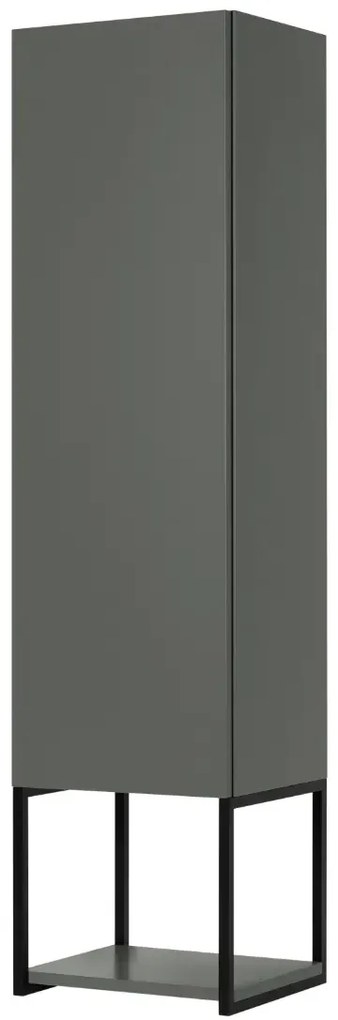 Szafka łazienkowa LOV 33 cm szaro-zielony półmat wysoka KROFAM