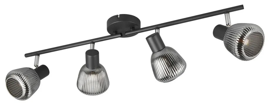Czarna lampa punktowa ø 10 cm Tarifa – Trio
