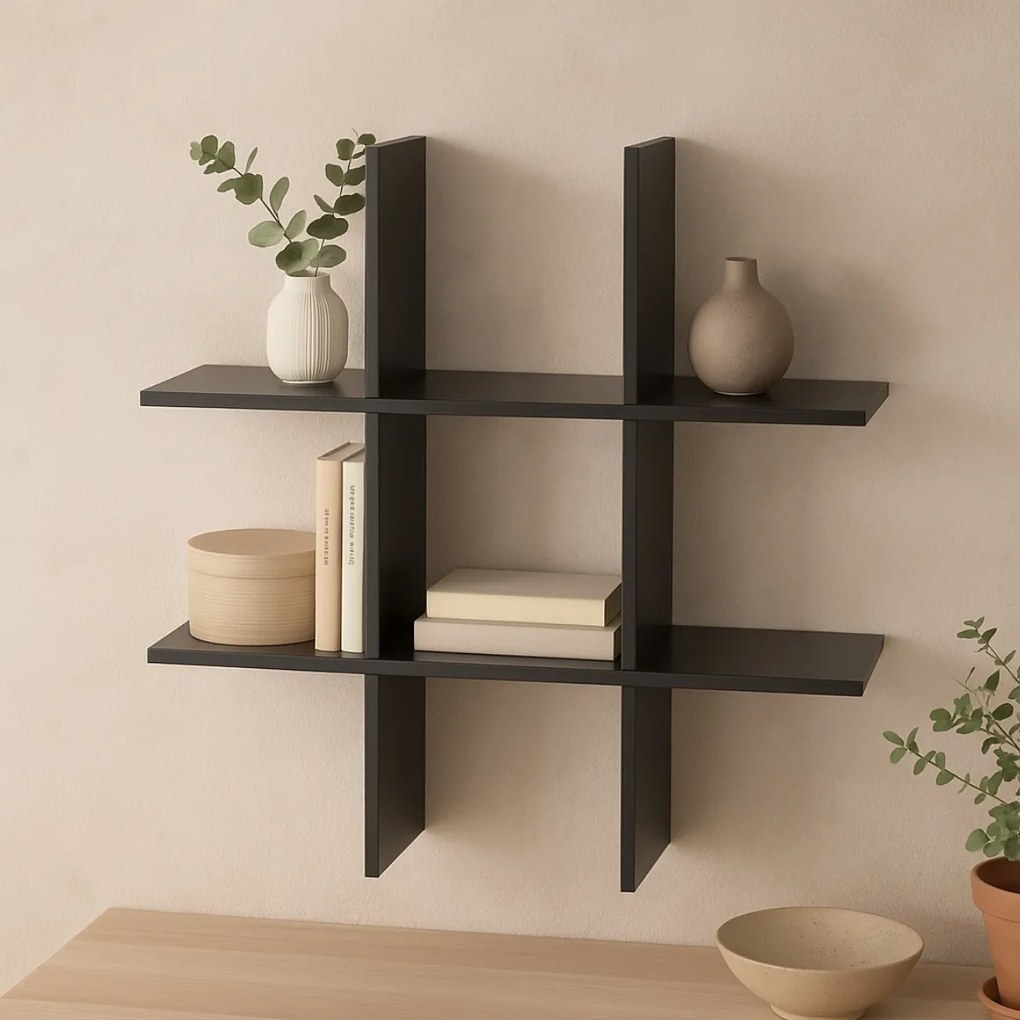 PROMOCJA Półka ścienna SHELVIX 55 cm beżowa II. jakość Kolor: Czarny