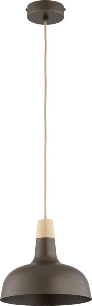 Lampa wisząca RODOS na przewodzie 1xE27/15W/230V, brązowa