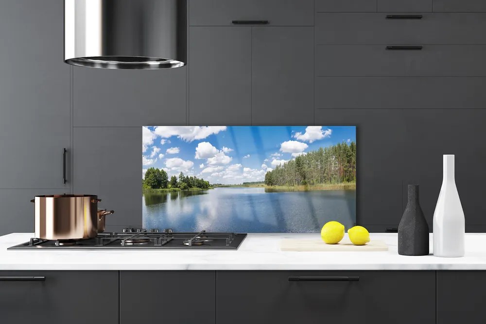 Szkło Ozdobne do Kuchni Leśna Cisza nad Jeziorem