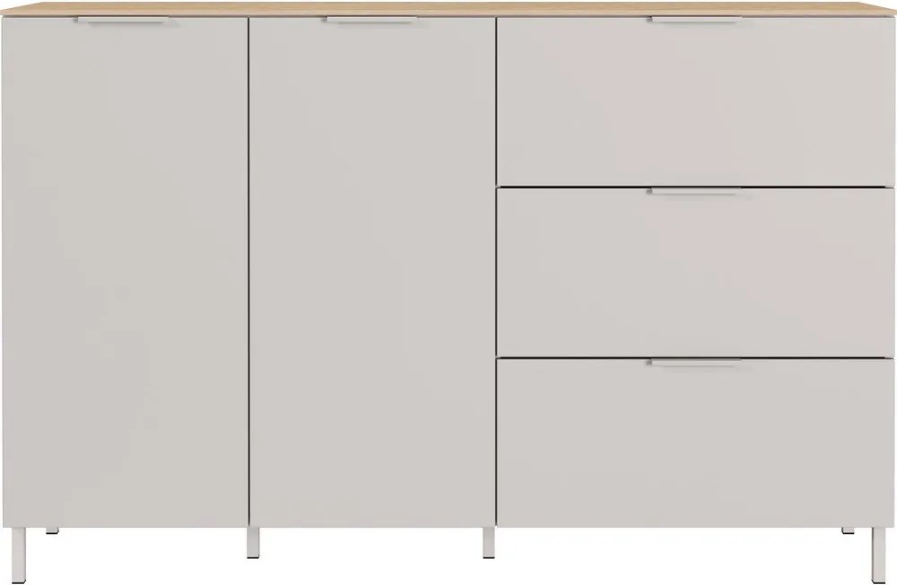 Kremowa komoda z matowym wykończeniem 151x98x40 cm Savoca – Germania