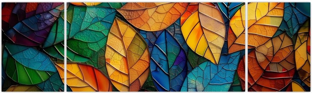Obraz - Mozaika z liści (170x50 cm)