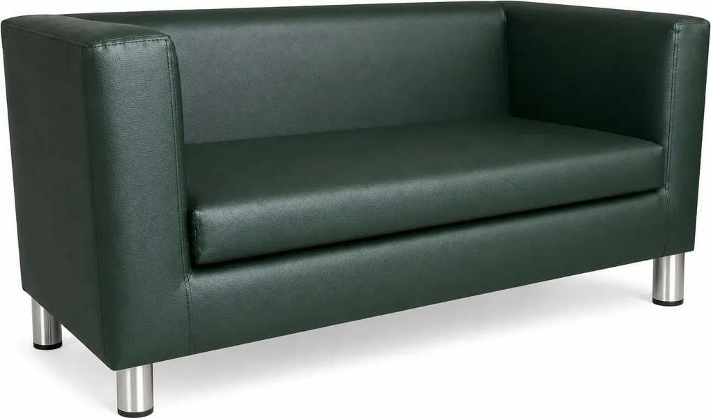 Sofa Monaco : Kolor nogi - Chrom, Kolor tkaniny - EKO-SKÓRA - 6D, Typ tkaniny - Eko-skóra , Wysokość nogi - 15 cm